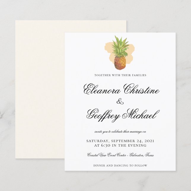 HAUSHALT - Hochzeit tropischer Ananas (Vorne/Hinten)