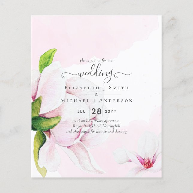 HAUSHALT Hübsch Pink Magnolias Blumenzwiebeln Einl Flyer (Vorne)