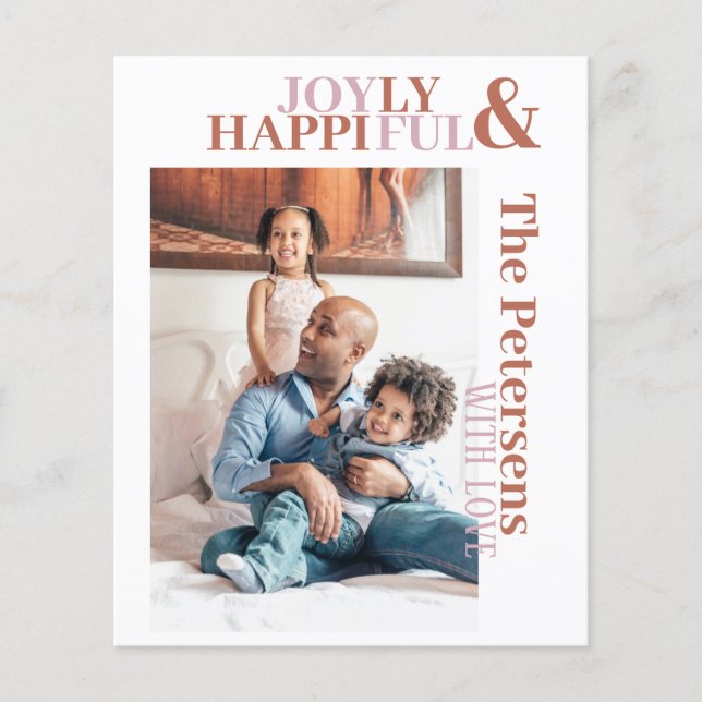 Haushalt lustige Typografie Familienurlaub Foto Flyer (Vorne)