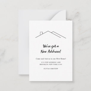 HAUSHALT Minimalistisch Wir haben eine neue Adress Mitteilungskarte