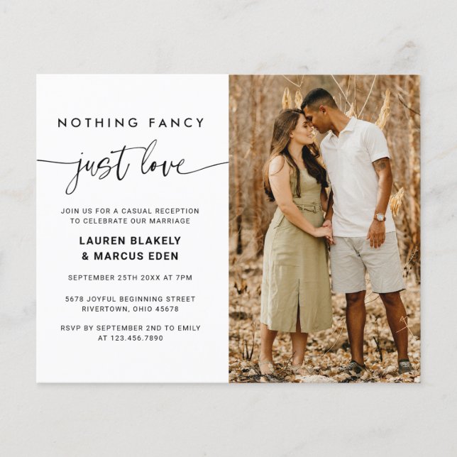 HAUSHALT Nichts Extravagant nur Liebe Hochzeit Flyer (Vorne)