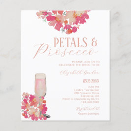 Haushalt Petals & Prosecco Brautparty Blumenrosa