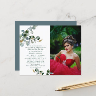 Haushalt Quinceañera Eukalyptus Floral Foto
