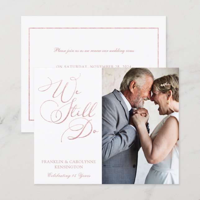 HAUSHALT Rose Jubiläum Hochzeit Gold Foil (Vorne/Hinten)