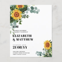HAUSHALT Rustikale Sonnenblumen Moderne Hochzeit v