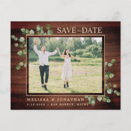 Haushalt Rustikaler Eukalyptus QR Save the Date