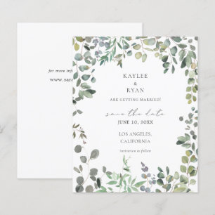 Haushalt Rustikaler Eukalyptus Save the Date