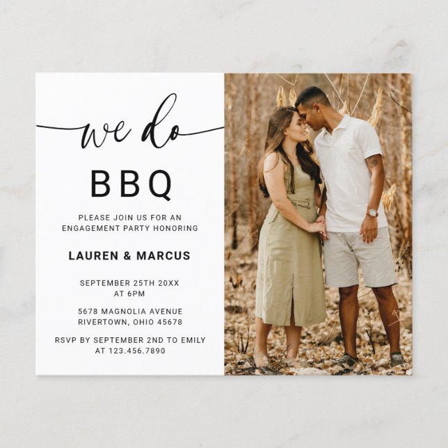 Haushalt Rustikales Foto Wir tun GRILLEN Engagemen Flyer (Vorne)
