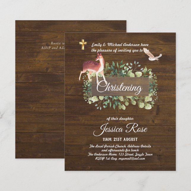 HAUSHALT Rustikales Waldweiden Christening lädt zu (Vorne/Hinten)