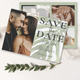 Haushalt Save the Date Tropische Foliage Hochzei