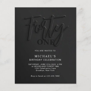 HAUSHALT Schwarzes Skript 40. Erwachsene Geburtsta