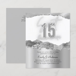HAUSHALT Silberstreifen Glitzer Quinceanera 15. Mä