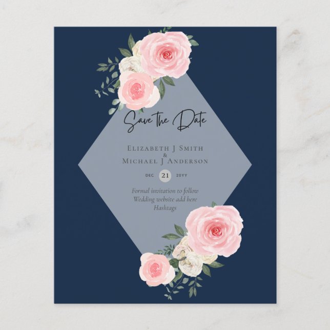 HAUSHALT SPAREN DIE DATEN - Rosa Rosen Flyer (Vorne)
