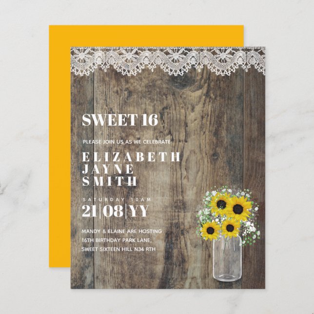 HAUSHALT Süß 16, 16. Geburtstag Blumenladen (Vorne/Hinten)