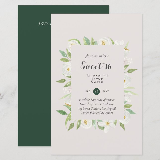 HAUSHALT Süß 16, 16. Geburtstag Blumenladen (Vorne/Hinten)