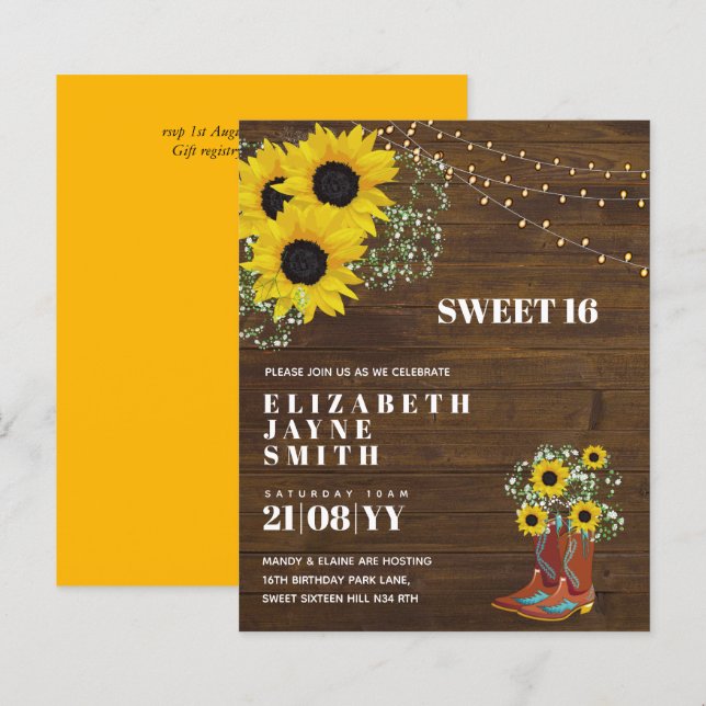 HAUSHALT Süß 16, 16. Geburtstag Blumenladen (Vorne/Hinten)