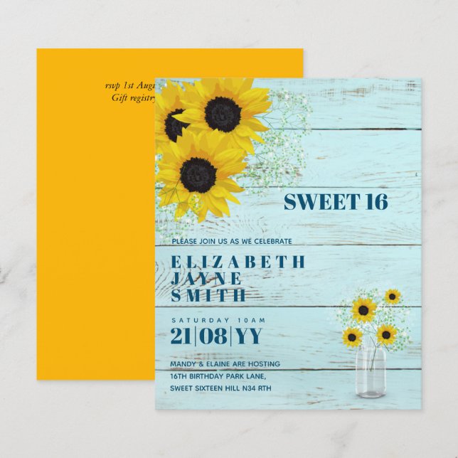 HAUSHALT Süß 16, 16. Geburtstag Blumenladen (Vorne/Hinten)