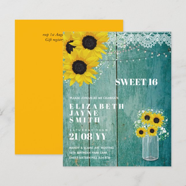 HAUSHALT Süß 16, 16. Geburtstag Blumenladen (Vorne/Hinten)