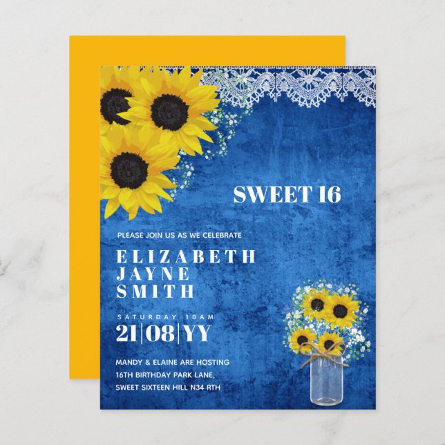 HAUSHALT Süß 16, 16. Geburtstag Blumenladen (Vorne/Hinten)