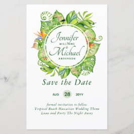 HAUSHALT Tropischer Leaf Hawaiian Luau Hochzeit