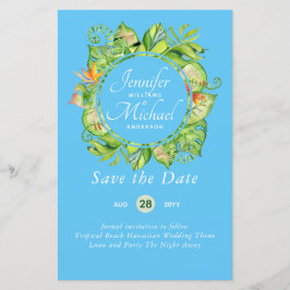 HAUSHALT Tropischer Leaf Hawaiian Luau Hochzeit