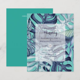 HAUSHALT Tropisches Leaf Blue Aquamarine Hochzeit 