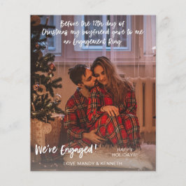 Haushalt vor den 12 Weihnachten Verlobtes Foto Flyer