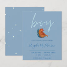 Haushalt | Wasserfarben Otter Babydusche Einladung