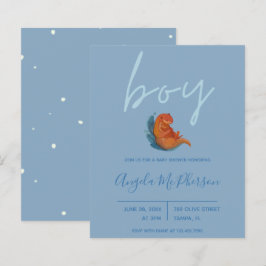 Haushalt | Wasserfarben Otter Babydusche Einladung