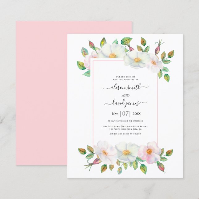 HAUSHALT Weiße Rose Hochzeit (Vorne/Hinten)