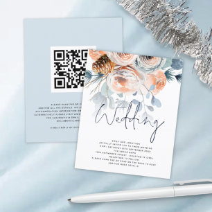 HAUSHALT Winter Florals QR-Code Hochzeitsempfehlun