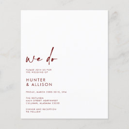 HAUSHALT Wir machen Hochzeit Einladung Flyer