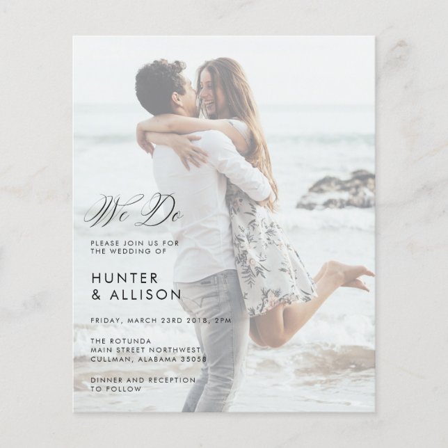 HAUSHALT Wir machen Hochzeit Foto Einladung Flyer (Vorne)