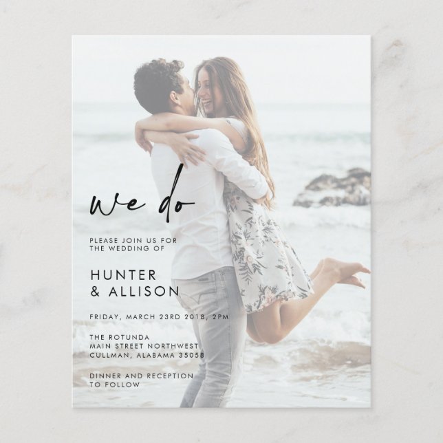 HAUSHALT Wir machen Hochzeit Foto Einladung Flyer (Vorne)