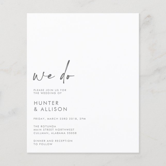 HAUSHALT Wir machen Hochzeitseinladung (Vorderseite)