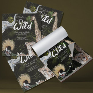 HAUSHALT Zwei wilde Gold Dschungel Geburtstagseinl Notizblock