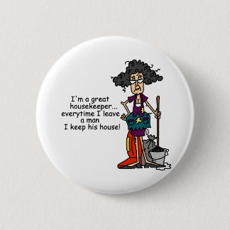 Haushälterin-Spaß Button