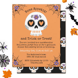 Haushalts-Halloween-Zucker-Schädel-Party Einladung