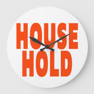 HAUSHALTS-ORANGE-SCHRIFTARTEN GROßE WANDUHR