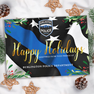 Haushaltsabteilung Weihnachtskarte Blaue Flagge