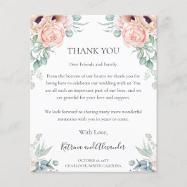 HAUSHALTSBLUTUNG Blumenempfang Dankeschön Karte