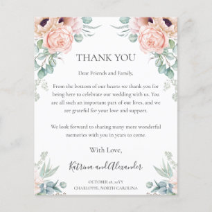 HAUSHALTSBLUTUNG Blumenempfang Dankeschön Karte