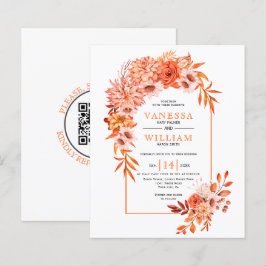 HAUSHALTSbogen und Blume QR-Hochzeit im Herbst