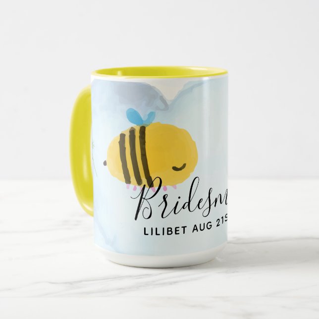 HAUSHALTSBREITE Brautparty GIBT Bumble BIES Tasse (Vorderseite Links)