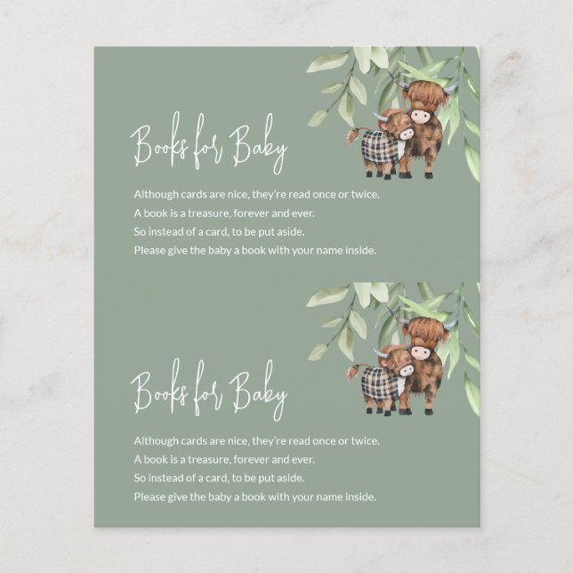 Haushaltsbücher für Baby Cow Greenery 2 in 1 (Vorderseite)