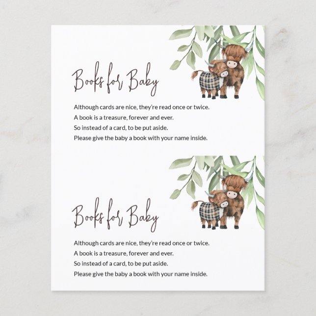 Haushaltsbücher für Baby Cow Greenery Center Cut (Vorderseite)