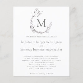 HAUSHALTSCH Chic Grey White Watercolor Floral Wedd