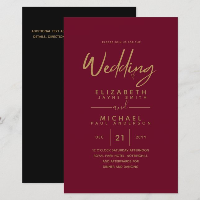 HAUSHALTSColor Trends GOLD Wedding laden Moderne e (Vorne/Hinten)