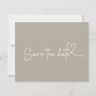 Haushaltseinfach minimaler neutraler Save the Date