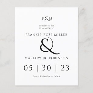 Haushaltseinfaches Elegant ohne Foto Save the Date